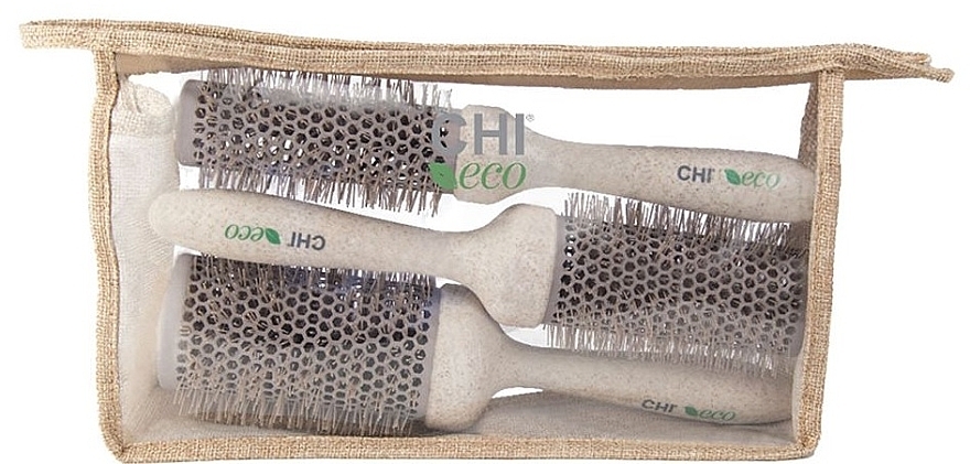 Zestaw szczotek - Chi Eco (brush/3pc + bag) — Zdjęcie N1