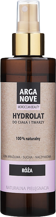 Naturalny hydrolat do ciała i twarzy Róża - Arganove — Zdjęcie N1