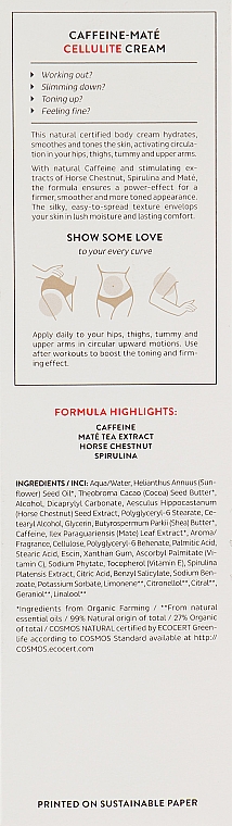 Antycellulitowy krem do ciała z kofeiną i yerba mate - Madara Cosmetics Shape Cellulite Cream — Zdjęcie N3
