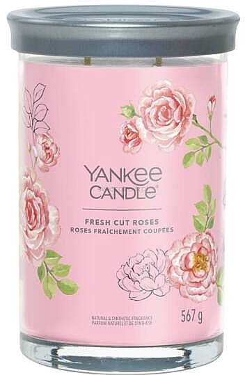 Świeca zapachowa w szkle Fresh Cut Roses, 2 knoty - Yankee Candle Singnature — Zdjęcie N1