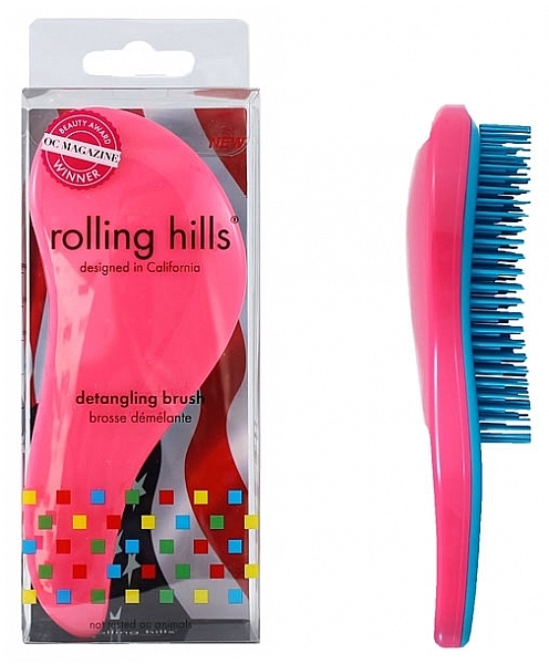 Szczotka do włosów, ciemnoróżowa - Rolling Hills Detangling Brush Travel Size Dark Pink — Zdjęcie N1