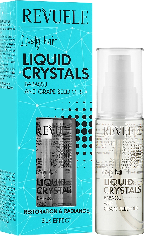 Regenerujące serum do włosów - Revuele Lively Hair Liquid Crystals With Babassu and Grape Seed Oils — Zdjęcie N2