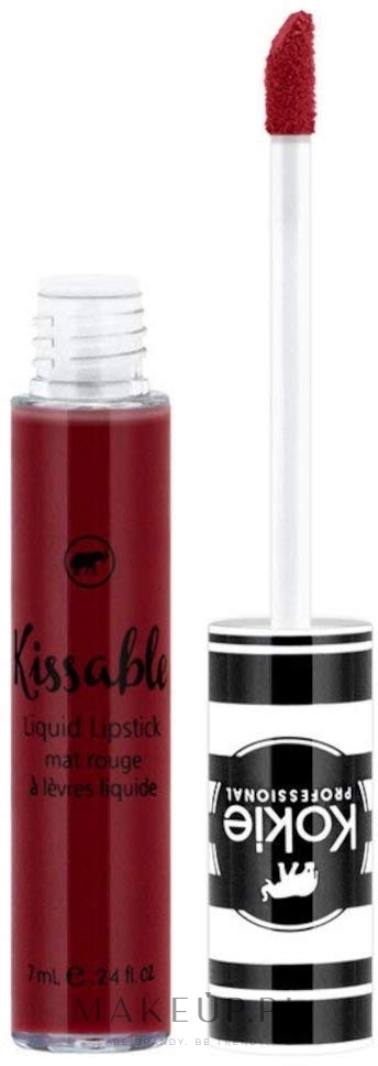 Matowa szminka do ust w płynie - Kokie Professional Kissable Matte Liquid Lipstick — Zdjęcie 584 - Cerise