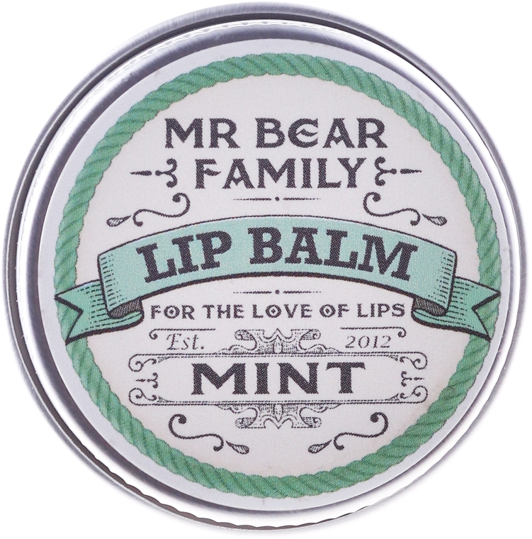 Nawilżająco-ochronny balsam do ust dla mężczyzn Mięta - Mr Bear Family Lip Balm Mint — Zdjęcie N1