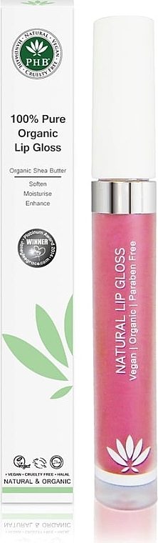 Błyszczyk do ust - PHB Ethical Beauty 100% Pure Organic Lip Gloss  — Zdjęcie N1