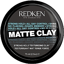 Kup Matująca glinka utrwalająca fryzurę - Redken Rough Clay Matte Texturizer 20