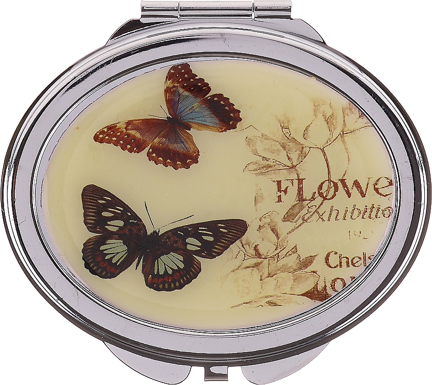Lusterko kosmetyczne, 85451, brązowe motyle - Top Choice — Zdjęcie N1