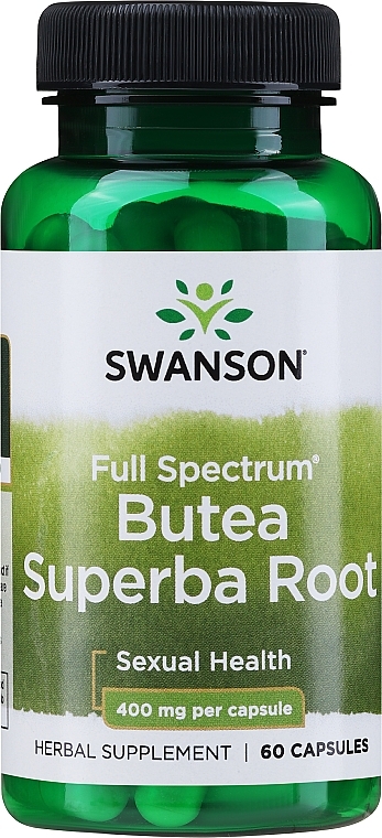 Suplement diety Butea Superba Root, 400 mg	 - Swanson Full Spectrum Butea Superba Root — Zdjęcie N1