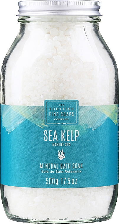 Relaksująca sól do kąpieli - Scottish Fine Soaps Sea Kelp Marine Spa Mineral Bath Soak (szklane opakowanie)