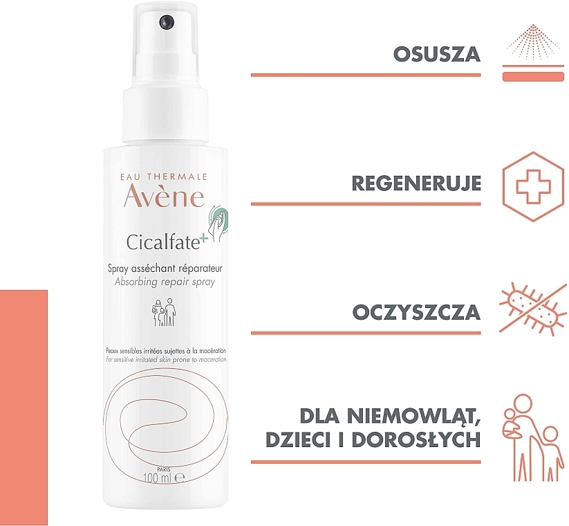 Regenerujący spray do twarzy i ciała - Avene Cicalfate+ Spray — Zdjęcie N4