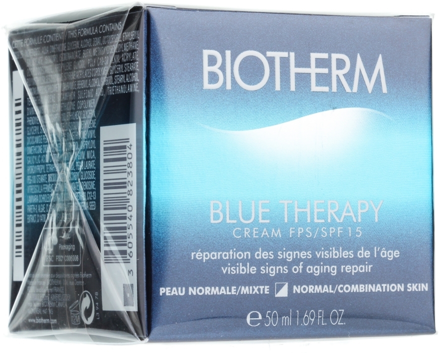 Krem do twarzy do cery normalnej i mieszanej - Biotherm Blue Therapy Cream FPF/SPF 15