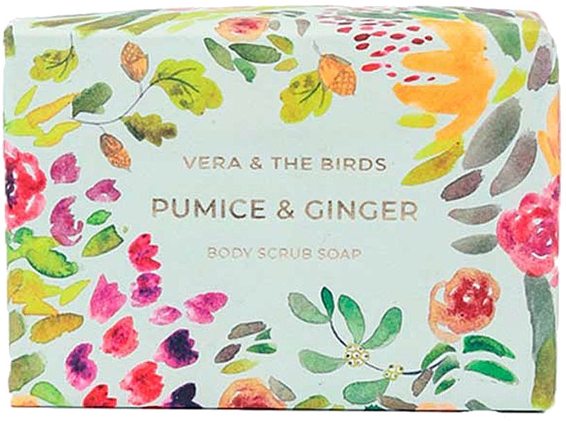 Mydło złuszczające w kostce z pumeksem i imbirem - Vera & The Birds Pumice & Ginger Body Scrub Soap — Zdjęcie N1