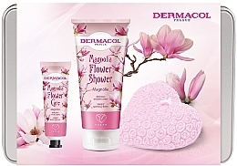 Kup Zestaw - Dermacol Magnolia Flower (sh/gel/200ml+h/cr/30ml + candle/130g)