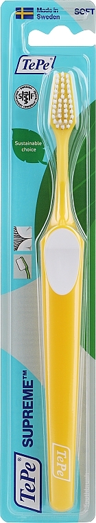 Szczoteczka do zębów, miękka, żółta - TePe Supreme Toothbrush Soft — Zdjęcie N1