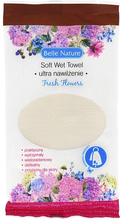 Wilgotny ręcznik o zapachu kwiatów - Belle Nature Soft Wet Towel — Zdjęcie N1