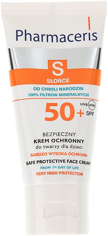 Krem ochronny do twarzy dla dzieci SPF 50+ - Pharmaceris S Safe Sun Protection Cream For Children