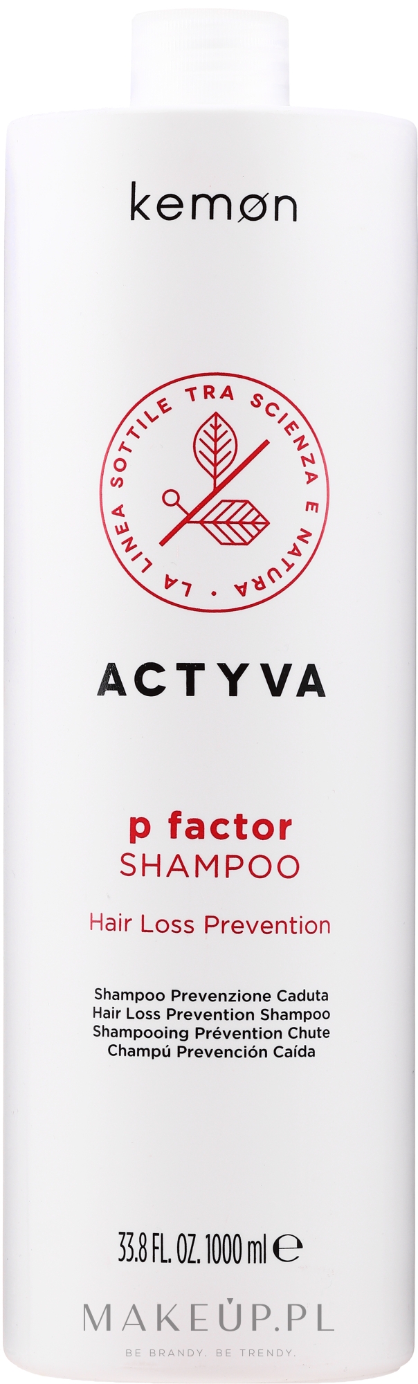 Szampon stymulujący porost włosów - Kemon Actyva P Factor Shampoo — Zdjęcie 1000 ml