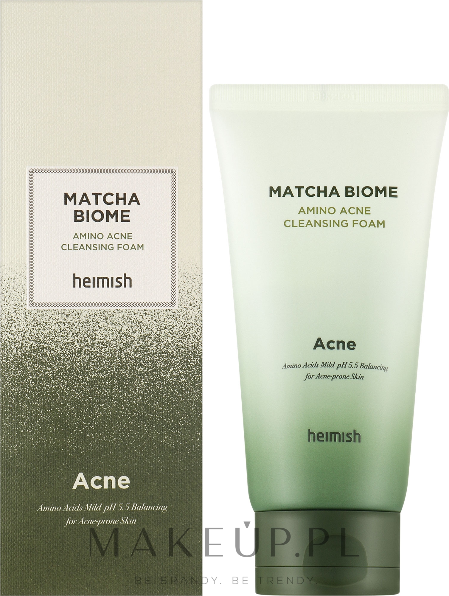 Delikatna kremowa pianka oczyszczająca do twarzy - Heimish Matcha Biome Amino Acne Cleansing Foam — Zdjęcie 150 ml
