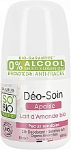 Dezodorant w kulce z mlekiem migdałowym - So'Bio Etic Organic Almond Milk Deodorant Roll-On — Zdjęcie N1
