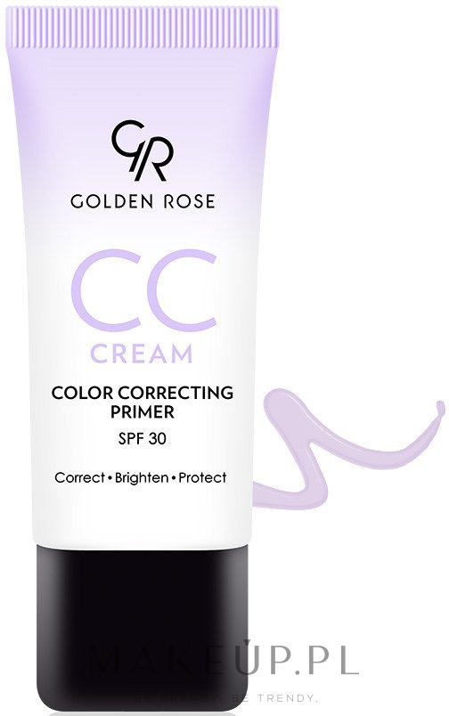 Korygujący krem CC do twarzy - Golden Rose CC Cream Color Correcting Primer SPF 30 — Zdjęcie 01 - Violet