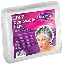 Kup Wodoodporny jednorazowy czepek - Beautyfor LDPE Disposable Caps