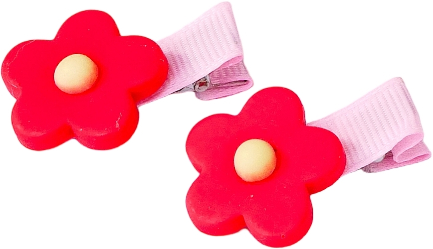 Spinka do włosów z kwiatkiem, czerwona - Lolita Accessories  — Zdjęcie N2