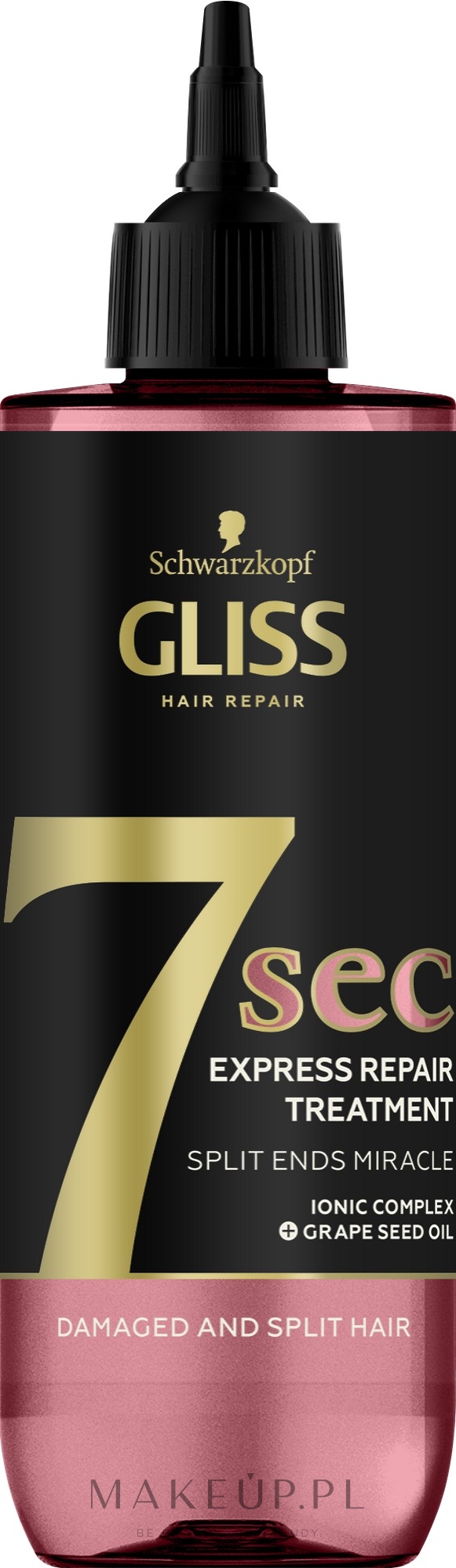 Ekspresowa maska do włosów zniszczonych i połamanych - Gliss 7sec Split Ends Miracle — Zdjęcie 200 ml