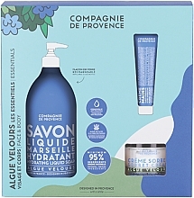Kup Zestaw - Compagnie De Provence Algue Velours Ultra-Hydrating Essentials Set (soap/495ml + f/cr/50ml + h/cr/30ml)