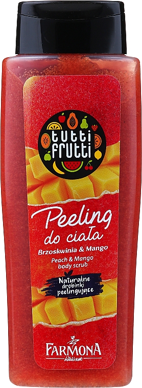 Ujędrniający peeling do ciała Brzoskwinia i mango - Farmona Tutti Frutti Peach & Mango