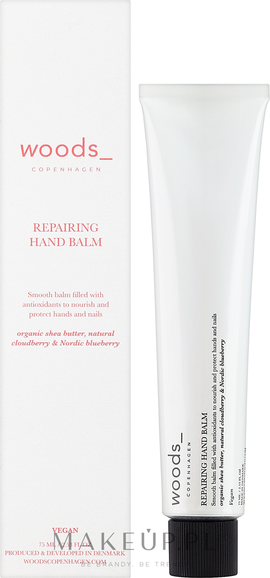 Regenerujący krem do rąk z organicznym masłem shea i olejem z nasion borówki - Woods Copenhagen Repairing Hand Balm — Zdjęcie 75 ml