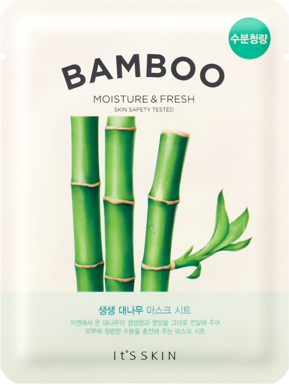 Nawilżająco-odświeżająca maska na tkaninie z bambusem do twarzy - It's Skin The Fresh Mask Sheet Bamboo