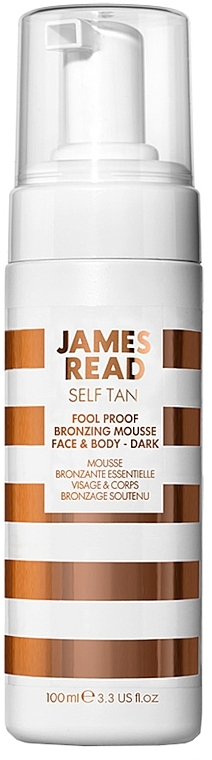 Pianka brązująca do twarzy i ciała, ciemna - James Read Self Tan Fool Proof Bronzing Mousse Face & Body Dark  — Zdjęcie N1
