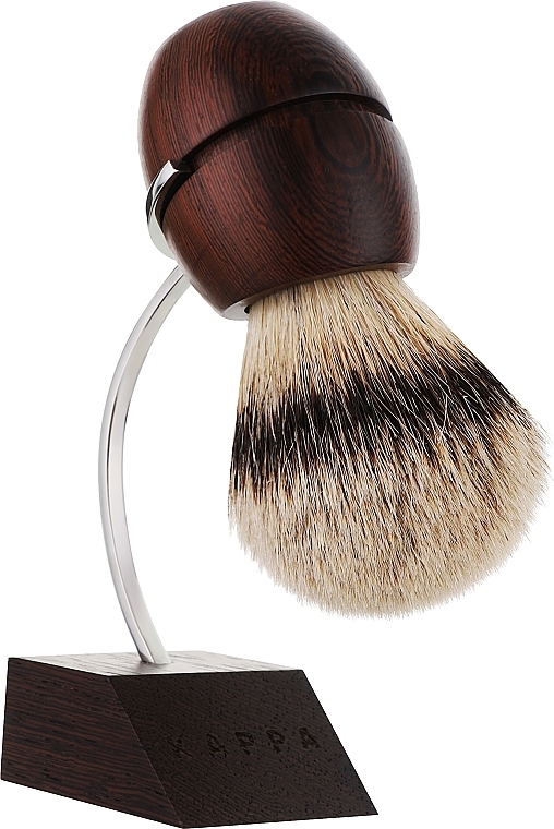 Pędzel do golenia z uchwytem - Acca Kappa Shaving Brush With Metal Stand — Zdjęcie N1