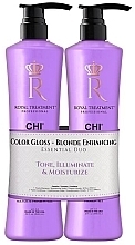 Zestaw - CHI Royal Treatment Color Gloss Blonde Enhancing Essentials Duo (shm/946ml + cond/946ml) — Zdjęcie N1