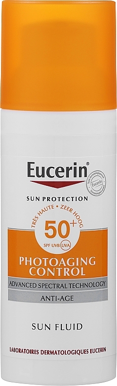 Fluid ochronny przeciw fotostarzeniu się skóry SPF 50+ - Eucerin Sun Photoaging Control Sun Fluid SPF 50+ — Zdjęcie N2