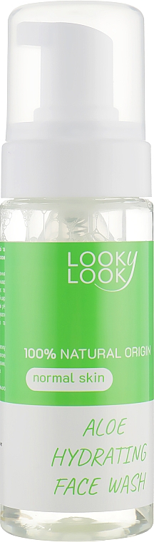 100% naturalna pianka oczyszczająca z sokiem z aloesu do skóry normalnej i suchej - Looky Look Facial Wash — Zdjęcie N1