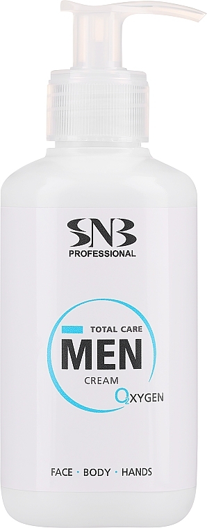 Nawilżający krem łagodzący dla mężczyzn do twarzy, ciała i dłoni - SNB Professional Total Care Men Cream Oxygen — Zdjęcie N3