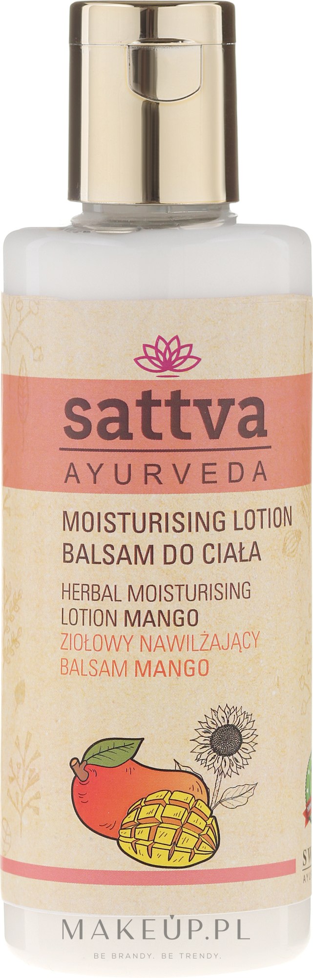 Ziołowy nawilżający balsam do ciała Mango - Sattva Ayurveda Herbal Moisturising Lotion Mango — Zdjęcie 210 ml