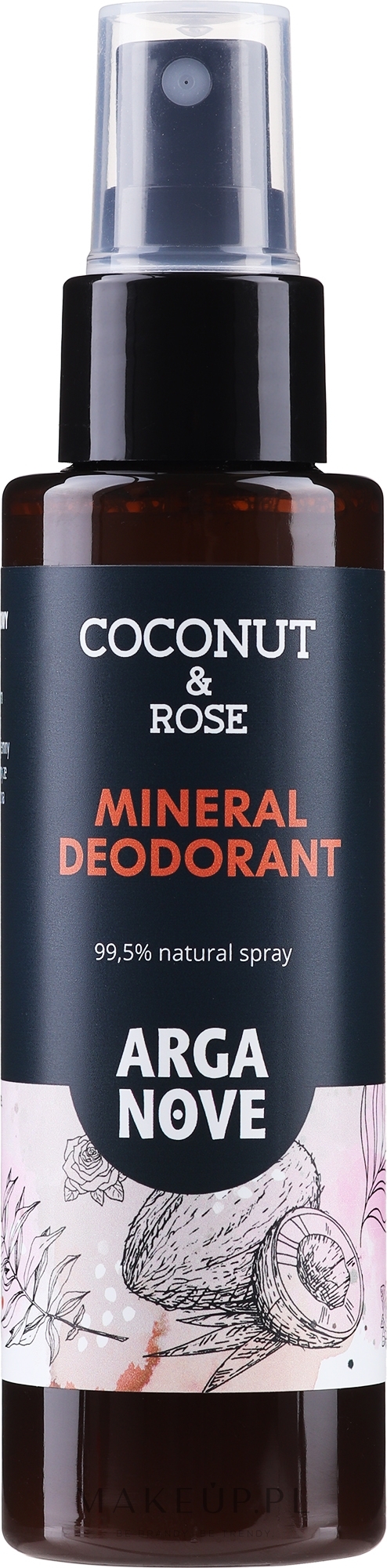 Naturalny dezodorant mineralny w sprayu Róża i kokos - Arganove Aluna Deodorant Spray — Zdjęcie 100 ml