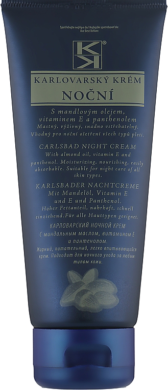 Krem do twarzy na noc z pączkami modrzewia i naturalną witaminą C - Vridlo Karlovarska Kosmetika Carlsbad Night Cream — Zdjęcie N1