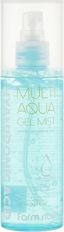 Żel w sprayu do twarzy z kwasem hialuronowym - FarmStay Hyaluronic Acid Multi Aqua Gel Mist — Zdjęcie N1