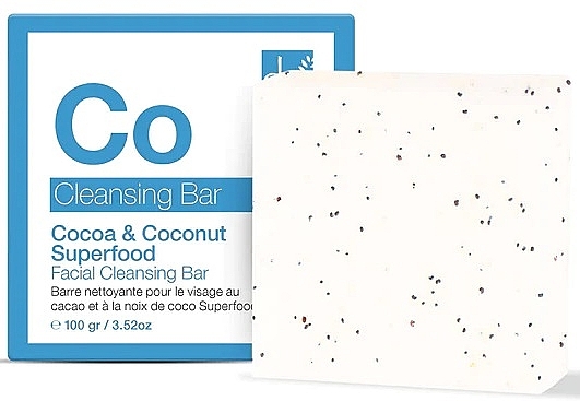 Mydło oczyszczające do twarzy - Dr Botanicals Cocoa & Coconut Superfood Facial Cleansing Bar — Zdjęcie N1