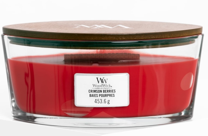 Świeca zapachowa w szkle - WoodWick Ellipse Scented Candle Crimson Berries — Zdjęcie N1