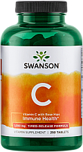 Suplement diety Witamina C z dzikiej róży o przedłużonym uwalnianiu, 1000 mg - Swanson Timed-Release Vitamin C with Rose Hips Tablets — Zdjęcie N1