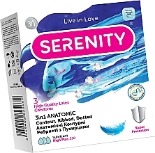 Kup Prezerwatywy prążkowane anatomiczne z bąbelkami, 3 szt. - Serenity Ultra Thin