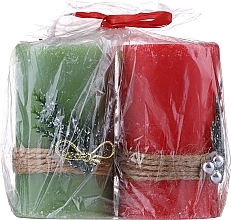 PRZECENA! Ręcznie robione świece bożonarodzeniowe, 2 szt. - Bulgarian Rose Handmade Christmas Candle Set * — Zdjęcie N3