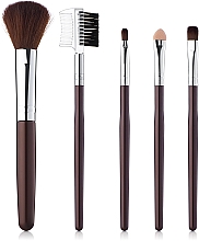 Kup Zestaw pędzli do makijażu 5 szt., brązowy - Aise Line Makeup Brush Set