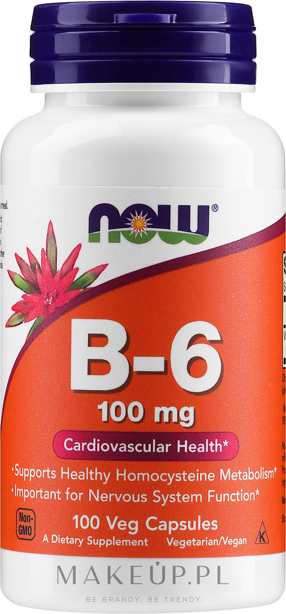 Witamina B6, 100 mg, w kapsułkach - Now Foods Vitamin B6 — Zdjęcie 100 szt.