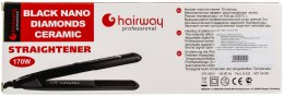 Diamentowo-ceramiczna prostownica do włosów - Hairway Black Nano Diamonds Ceramic MCH Technology — Zdjęcie N2