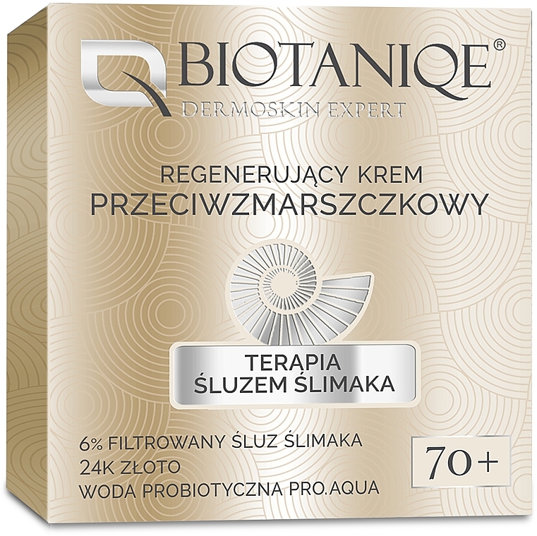 Regenerujący krem przeciwzmarszczkowy do twarzy 70+ - Biotaniqe Terapia śluzem ślimaka — Zdjęcie N1